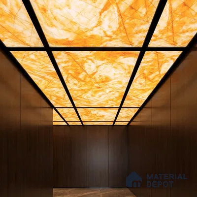 Multi Colour Marble Look Alabaster Sheet/Panel 8 ft x 4 ft - 6 mm | PN 03092 | Suitable for Pooja Room, Feature Wall, Foyer, Ceiling & Reception | Width is Subjected to 5% Variation
