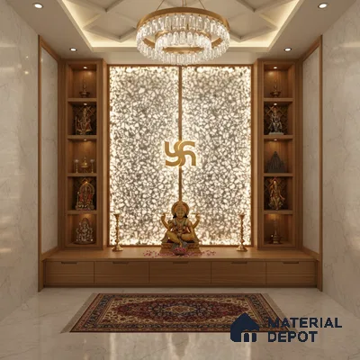 Multi Colour Stone Look Alabaster Sheet/Panel 8 ft x 4 ft - 8 mm | PN 03101 | Suitable for Pooja Room, Feature Wall, Foyer, Ceiling & Reception | Width is Subjected to 5% Variation