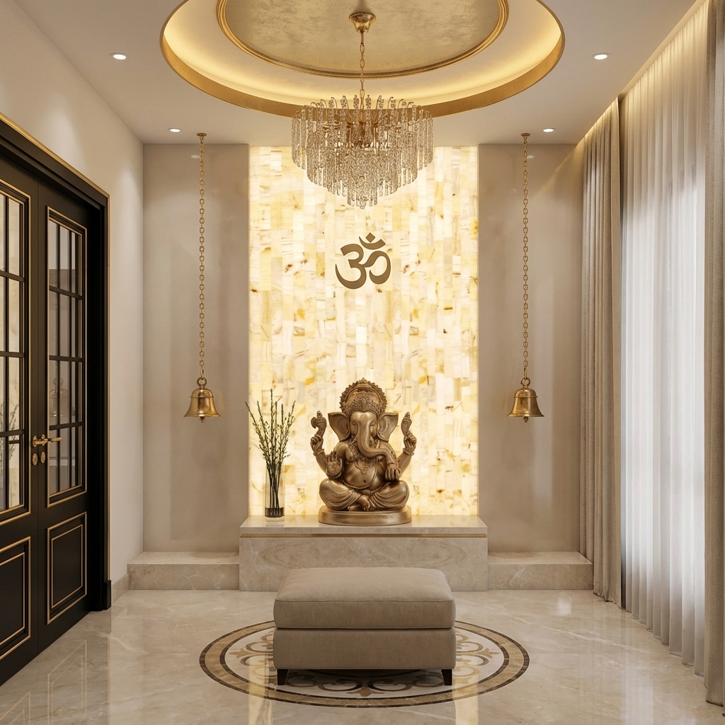 Multi Colour Stone Look Alabaster Sheet/Panel 8 ft x 2 ft - 8 mm | PN 03103 | Suitable for Pooja Room, Feature Wall, Foyer, Ceiling & Reception | Width is Subjected to 5% Variation