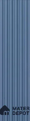 Blue Plain Colour Louver PN 03361 8 ft x 4 inch Charcoal Panel - 11 mm | Suitable for Feature Wall, TV Unit & Living Room | Width is Subjected to 5% Variation