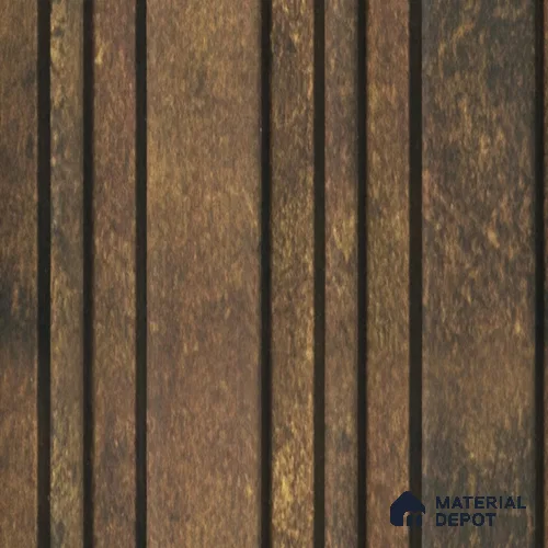 Brown Stone Louver PN 03367 8 ft x 4.8 inch Charcoal Panel - 11 mm | Suitable for Feature Wall, TV Unit & Living Room | Width is Subjected to 5% Variation