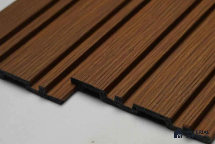 Multi Colour Wooden Louver PN 03376 9.5 ft x 4.8 inch Charcoal Panel - 11 mm | Suitable for Feature Wall, TV Unit & Living Room | Width is Subjected to 5% Variation