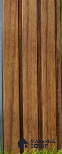 Brown Wooden Louver PN 03484 8 ft x 1.2 inch Charcoal Panel - 18 mm | Suitable for Feature Wall, TV Unit & Living Room | Width is Subjected to 5% Variation