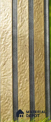 Gold Metallic Louver PN 03486 8 ft x 1.2 inch Charcoal Panel - 18 mm | Suitable for Feature Wall, TV Unit & Living Room | Width is Subjected to 5% Variation