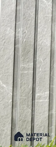 Silver Marble Louver PN 03489 8 ft x 1.2 inch Charcoal Panel - 18 mm | Suitable for Feature Wall, TV Unit & Living Room | Width is Subjected to 5% Variation