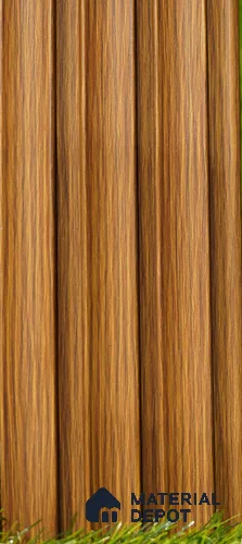 Brown Wooden Louver PN 03492 8 ft x 1.2 inch Charcoal Panel - 20 mm | Suitable for Feature Wall, TV Unit & Living Room | Width is Subjected to 5% Variation