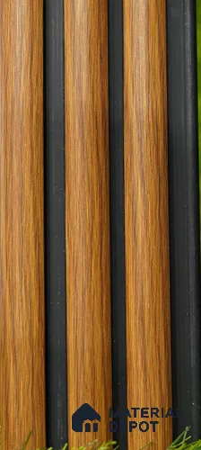 Brown Wooden Louver PN 03505 8 ft x 1.2 inch Charcoal Panel - 20 mm | Suitable for Feature Wall, TV Unit & Living Room | Width is Subjected to 5% Variation
