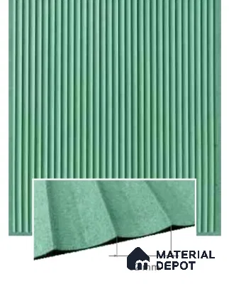 Green Plain Colour Louver PN 03605 8 ft x 4 ft HDHMR Panel - 12 mm | Suitable for Feature Wall, TV Unit & Living Room | Width is Subjected to 5% Variation