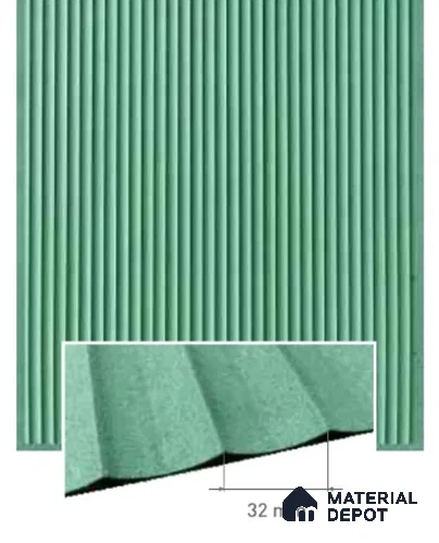 Green Plain Colour Louver PN 03605 8 ft x 4 ft HDHMR Panel - 12 mm | Suitable for Feature Wall, TV Unit & Living Room | Width is Subjected to 5% Variation