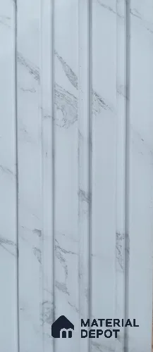 Brown Marble Louver PN 03720 8 ft x 4.8 inch Charcoal Panel - 11 mm | Suitable for Feature Wall, TV Unit & Living Room | Width is Subjected to 5% Variation