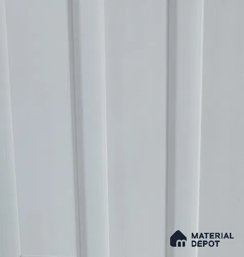 White Plain Colour Louver PN 03782 9.5 ft x 7.9 inch PVC Panel - 14 mm | Suitable for Feature Wall, TV Unit & Living Room | Width is Subjected to 5% Variation