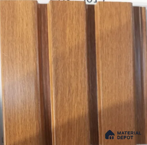 Brown Wooden Louver PN 04197 8 ft x 4.9 inch Charcoal Panel - 12 mm | Suitable for Feature Wall, TV Unit & Living Room | Width is Subjected to 5% Variation