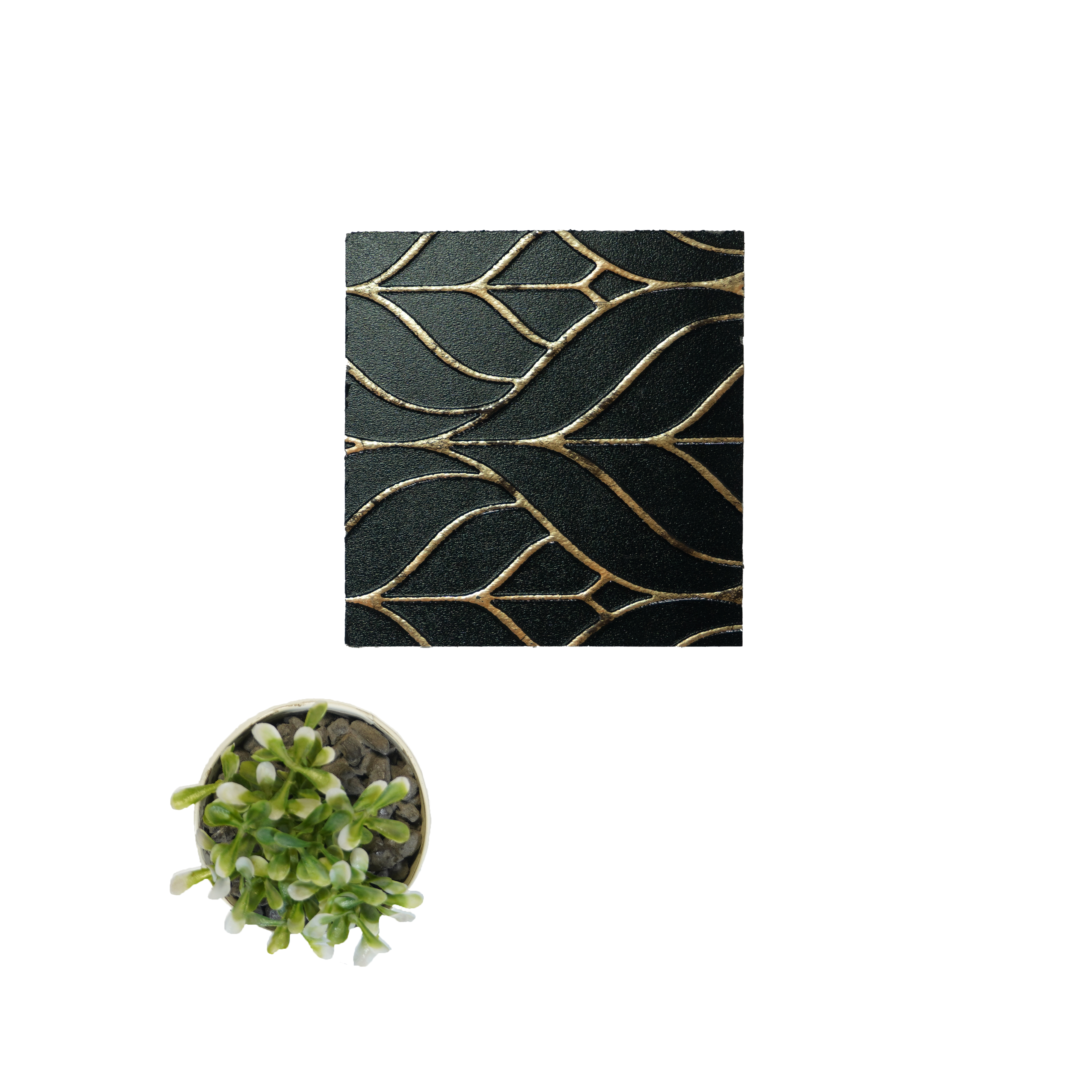 Black Geometric Look Charcoal Decorative Wall Panel PN 04501 8 ft x 2 ft - 4 mm | Suitable for Feature Wall, TV Unit & Living Room | Width is Subjected to 5% Variation