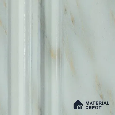 Grey Marble Louver PN 04548 8 ft x 4.9 inch Charcoal Panel - 12 mm | Suitable for Feature Wall, TV Unit & Living Room | Width is Subjected to 5% Variation