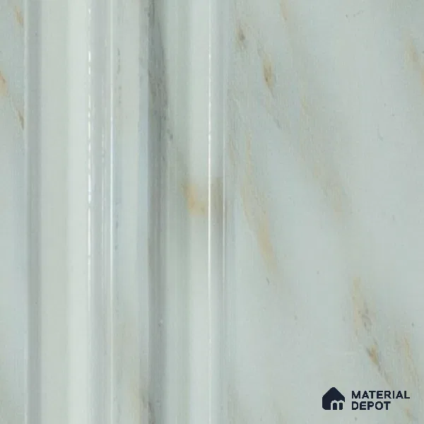 Grey Marble Louver PN 04548 8 ft x 4.9 inch Charcoal Panel - 12 mm | Suitable for Feature Wall, TV Unit & Living Room | Width is Subjected to 5% Variation
