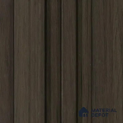 Brown Wooden Louver PN 04557 8 ft x 4.9 inch Charcoal Panel - 12 mm | Suitable for Feature Wall, TV Unit & Living Room | Width is Subjected to 5% Variation
