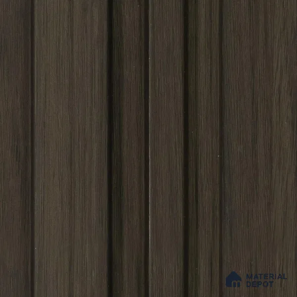 Brown Wooden Louver PN 04557 8 ft x 4.9 inch Charcoal Panel - 12 mm | Suitable for Feature Wall, TV Unit & Living Room | Width is Subjected to 5% Variation