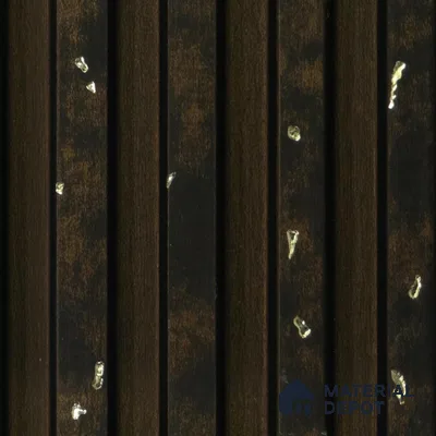 Brown Wooden Louver PN 04566 8 ft x 4.9 inch Charcoal Panel - 12 mm | Suitable for Feature Wall, TV Unit & Living Room | Width is Subjected to 5% Variation