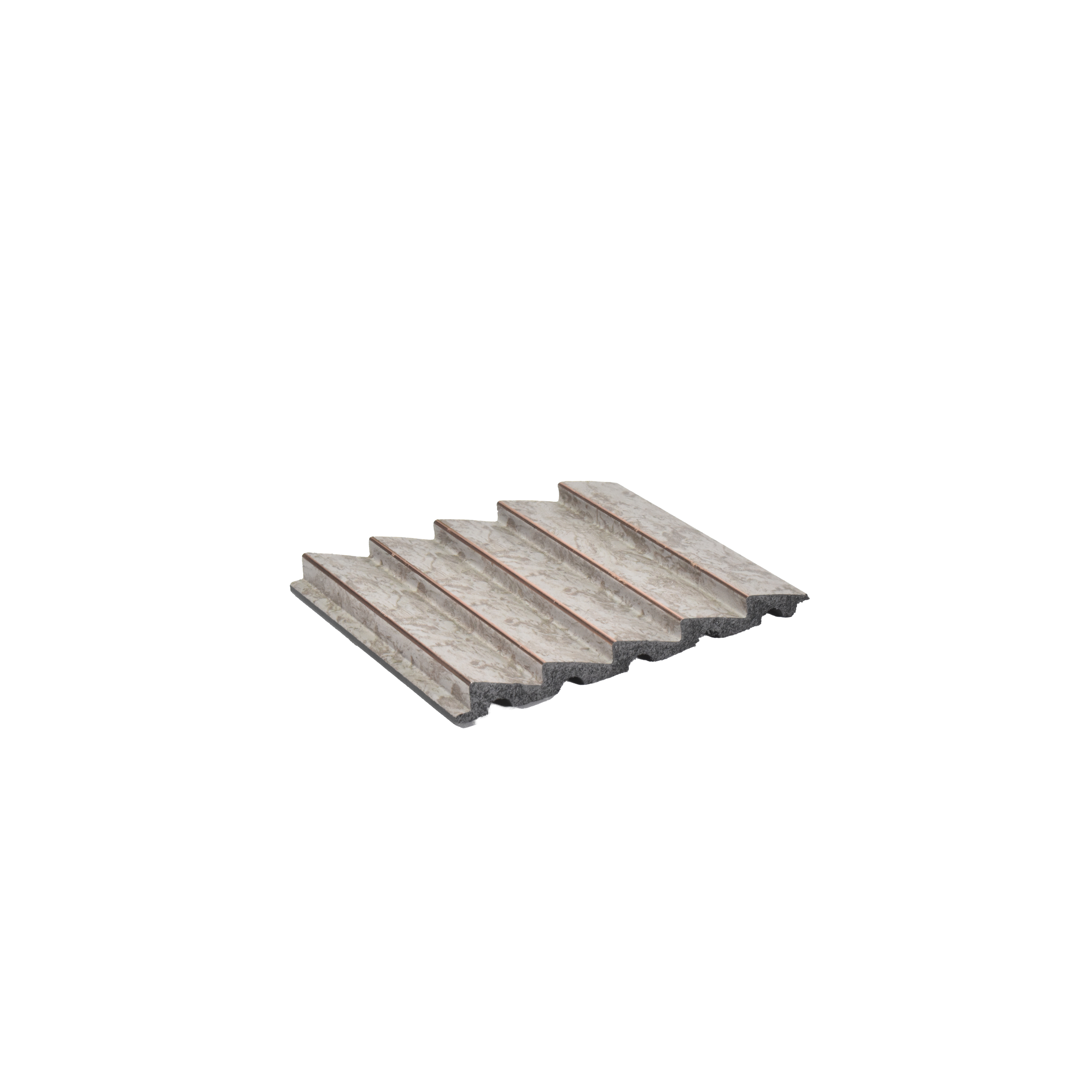 Cream Marble Louver PN 04567 8 ft x 4.9 inch Charcoal Panel - 12 mm | Suitable for Feature Wall, TV Unit & Living Room | Width is Subjected to 5% Variation