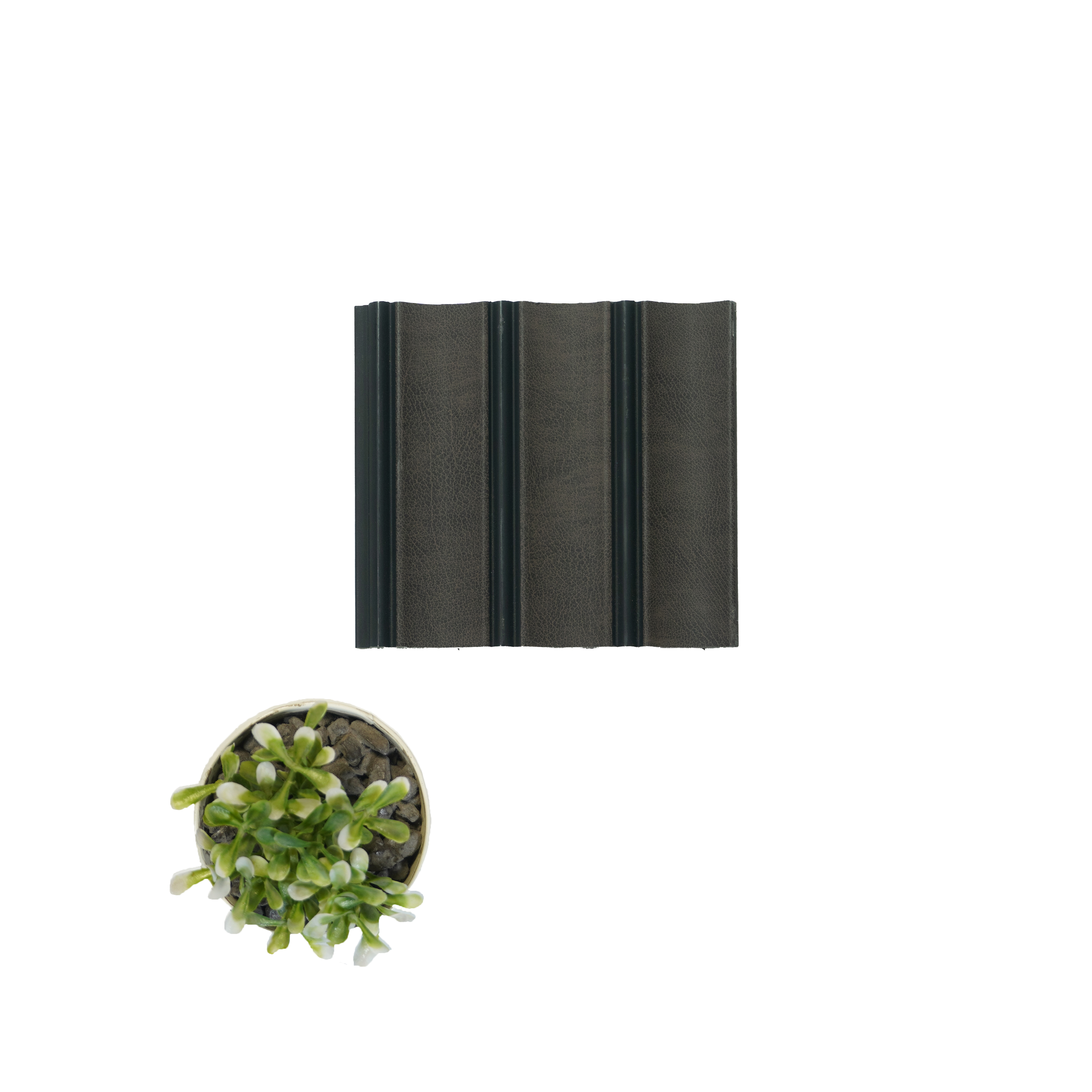 Black Wooden Louver PN 04571 8 ft x 4.9 inch Charcoal Panel - 12 mm | Suitable for Feature Wall, TV Unit & Living Room | Width is Subjected to 5% Variation