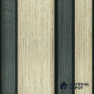 Brown Wooden Louver PN 04579 8 ft x 4.9 inch Charcoal Panel - 12 mm | Suitable for Feature Wall, TV Unit & Living Room | Width is Subjected to 5% Variation