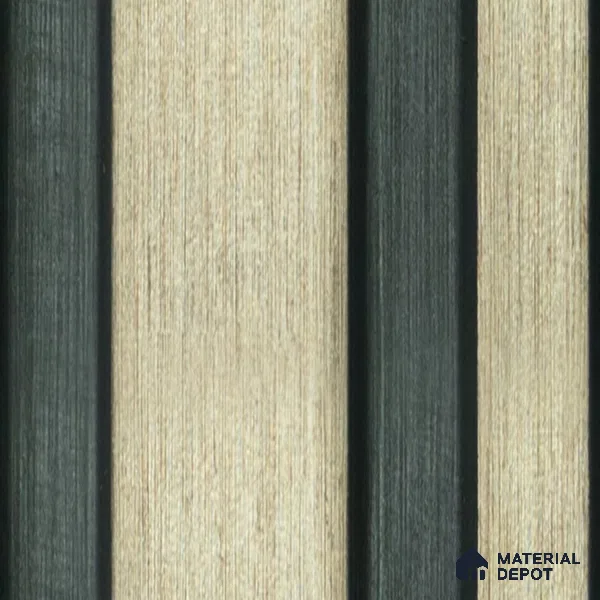 Brown Wooden Louver PN 04579 8 ft x 4.9 inch Charcoal Panel - 12 mm | Suitable for Feature Wall, TV Unit & Living Room | Width is Subjected to 5% Variation