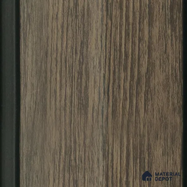 Brown Wooden Louver PN 04593 8 ft x 4.9 inch Charcoal Panel - 12 mm | Suitable for Feature Wall, TV Unit & Living Room | Width is Subjected to 5% Variation