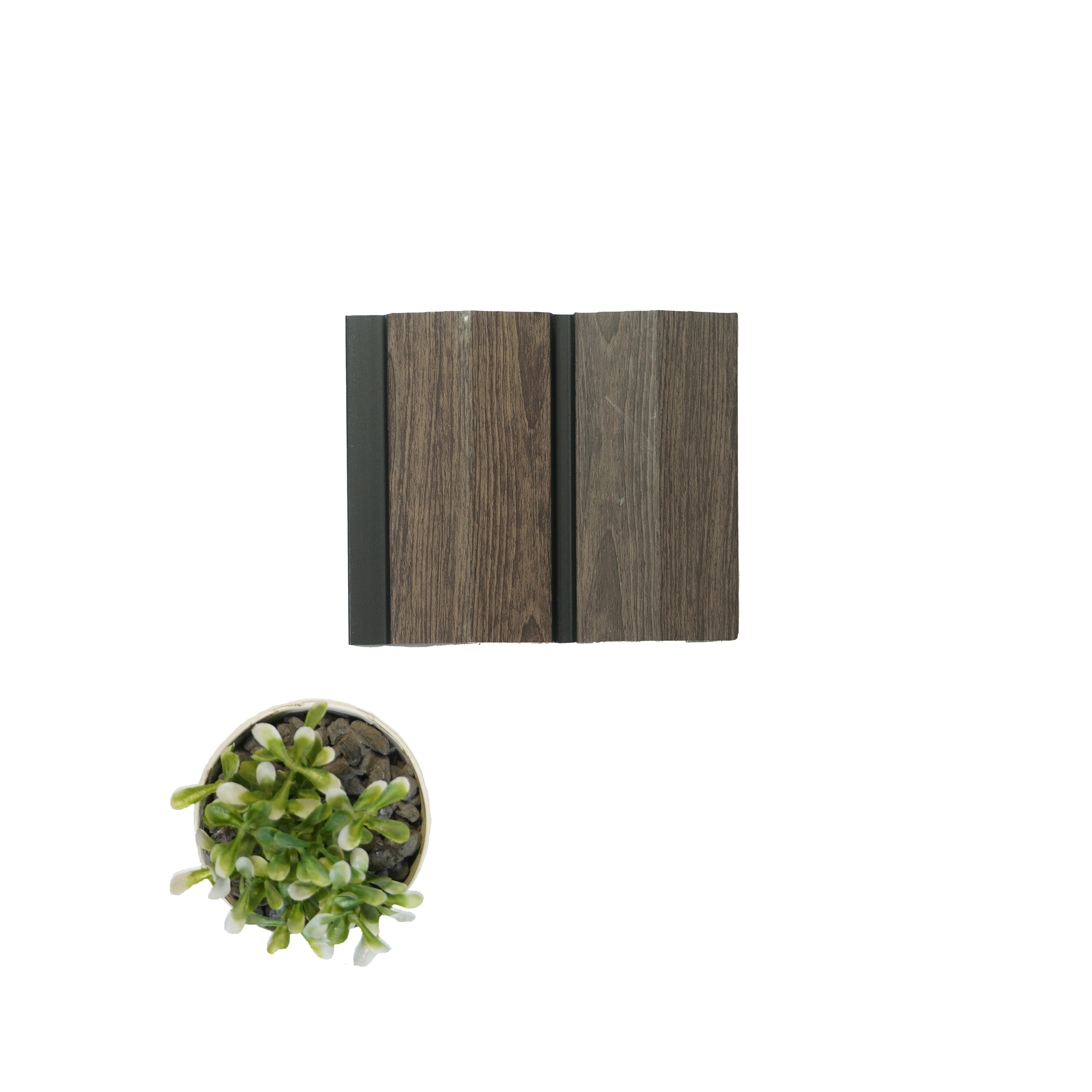Brown Wooden Louver PN 04593 8 ft x 4.9 inch Charcoal Panel - 12 mm | Suitable for Feature Wall, TV Unit & Living Room | Width is Subjected to 5% Variation