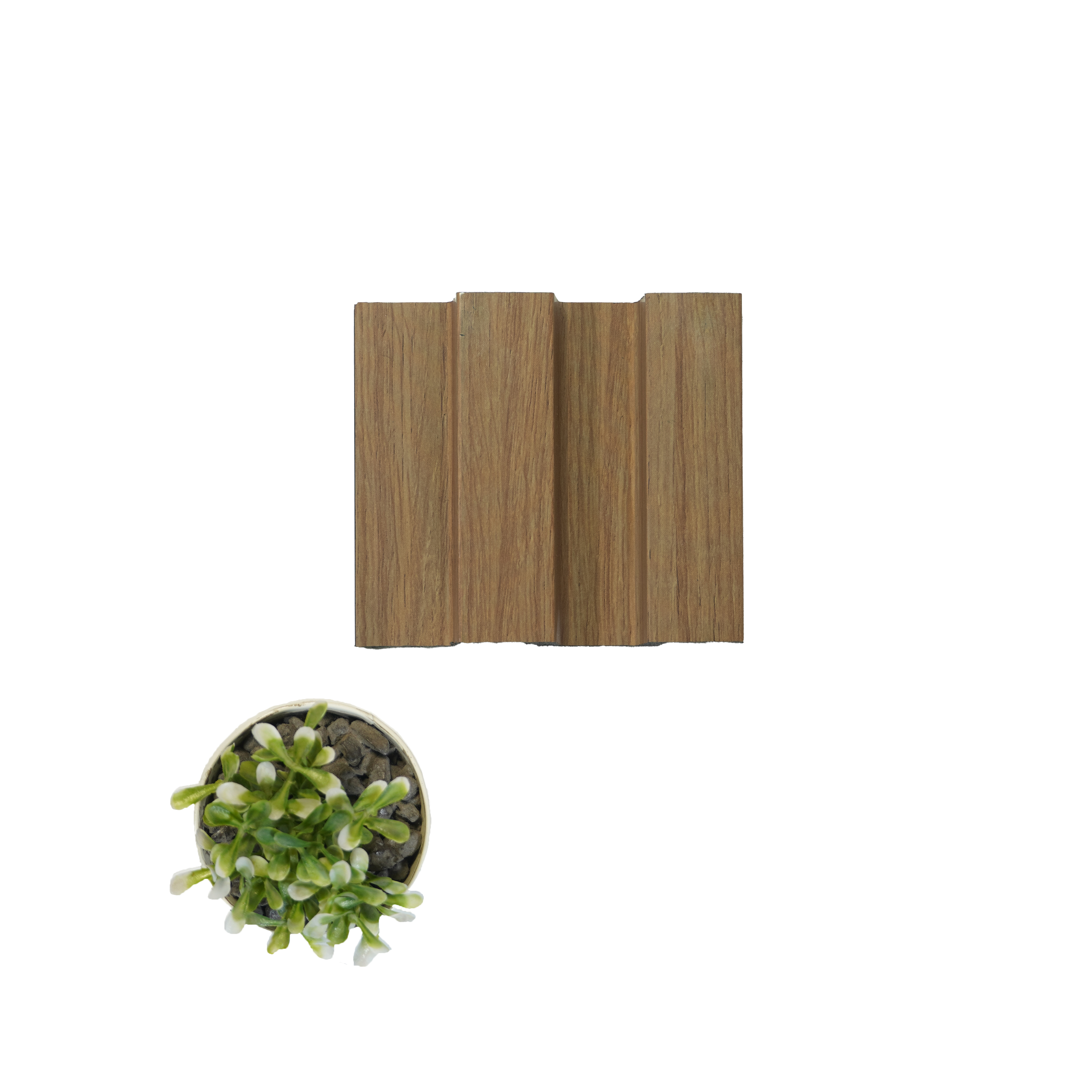 Brown Wooden Louver PN 04601 8 ft x 4.9 inch Charcoal Panel - 12 mm | Suitable for Feature Wall, TV Unit & Living Room | Width is Subjected to 5% Variation