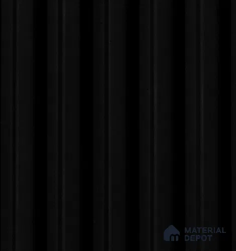 Black Plain Colour Louver PN 04880 9.5 ft x 4.7 inch Charcoal Panel - 12 mm | Suitable for Feature Wall, TV Unit & Living Room | Width is Subjected to 5% Variation
