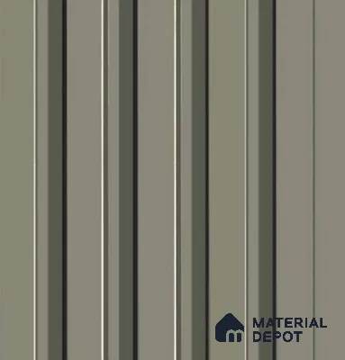 Silver Plain Colour Look Charcoal Louver/Panel 8 ft x 4.7 inch - 12 mm | Ideal for Living Room, TV Cabinet, Bedroom, Feature Wall, Office | PN 04881