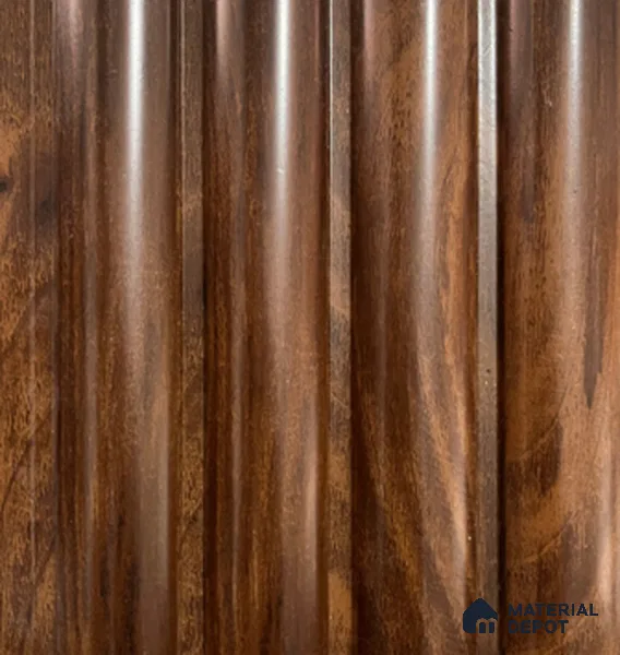 Brown Wooden Louver PN 04905 8 ft x 4.9 inch Charcoal Panel - 12 mm | Suitable for Feature Wall, TV Unit & Living Room | Width is Subjected to 5% Variation