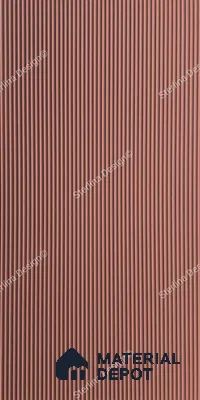 Red Plain Colour Louver PN 04991 8 ft x 4 ft MDF Panel - 12 mm | Suitable for Feature Wall, TV Unit & Living Room | Width is Subjected to 5% Variation