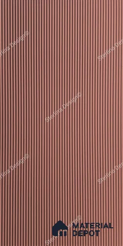 Red Plain Colour Louver PN 04991 8 ft x 4 ft MDF Panel - 12 mm | Suitable for Feature Wall, TV Unit & Living Room | Width is Subjected to 5% Variation