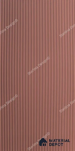 Red Plain Colour Louver PN 04991 8 ft x 4 ft MDF Panel - 12 mm | Suitable for Feature Wall, TV Unit & Living Room | Width is Subjected to 5% Variation