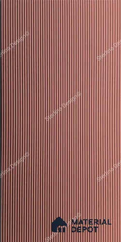 Red Plain Colour Louver PN 04995 8 ft x 4 ft MDF Panel - 12 mm | Suitable for Feature Wall, TV Unit & Living Room | Width is Subjected to 5% Variation