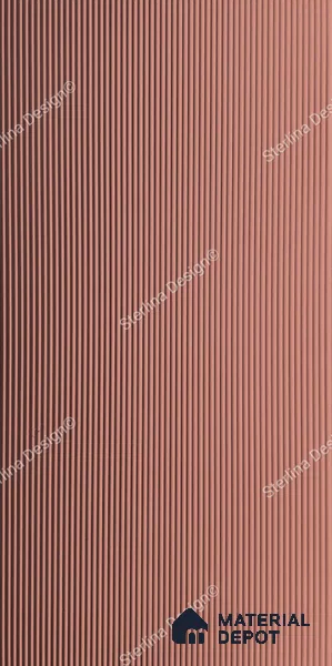 Red Plain Colour Louver PN 04997 8 ft x 4 ft MDF Panel - 12 mm | Suitable for Feature Wall, TV Unit & Living Room | Width is Subjected to 5% Variation