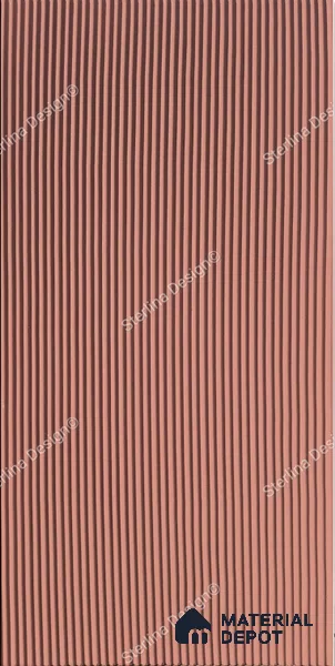 Red Plain Colour Louver PN 04998 8 ft x 4 ft MDF Panel - 12 mm | Suitable for Feature Wall, TV Unit & Living Room | Width is Subjected to 5% Variation