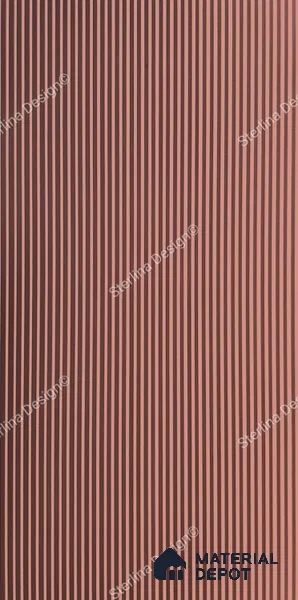 Red Plain Colour Louver PN 05000 8 ft x 4 ft MDF Panel - 12 mm | Suitable for Feature Wall, TV Unit & Living Room | Width is Subjected to 5% Variation