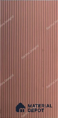 Red Plain Colour Louver PN 05002 8 ft x 4 ft MDF Panel - 16.5 mm | Suitable for Feature Wall, TV Unit & Living Room | Width is Subjected to 5% Variation