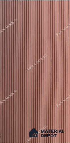 Red Plain Colour Louver PN 05002 8 ft x 4 ft MDF Panel - 16.5 mm | Suitable for Feature Wall, TV Unit & Living Room | Width is Subjected to 5% Variation