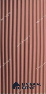 Red Plain Colour Louver PN 05003 8 ft x 4 ft MDF Panel - 16.5 mm | Suitable for Feature Wall, TV Unit & Living Room | Width is Subjected to 5% Variation