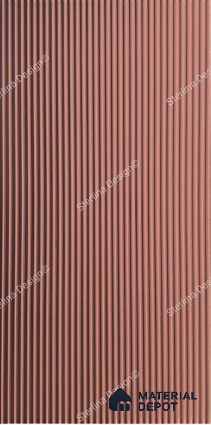 Red Plain Colour Louver PN 05003 8 ft x 4 ft MDF Panel - 16.5 mm | Suitable for Feature Wall, TV Unit & Living Room | Width is Subjected to 5% Variation
