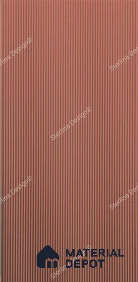 Red Plain Colour Louver PN 05004 8 ft x 4 ft MDF Panel - 16.5 mm | Suitable for Feature Wall, TV Unit & Living Room | Width is Subjected to 5% Variation