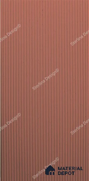 Red Plain Colour Louver PN 05004 8 ft x 4 ft MDF Panel - 16.5 mm | Suitable for Feature Wall, TV Unit & Living Room | Width is Subjected to 5% Variation