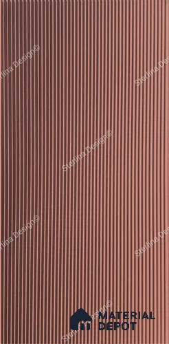 Red Plain Colour Louver PN 05008 8 ft x 4 ft MDF Panel - 16.5 mm | Suitable for Feature Wall, TV Unit & Living Room | Width is Subjected to 5% Variation