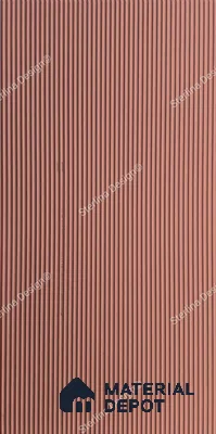 Red Plain Colour Louver PN 05010 8 ft x 4 ft MDF Panel - 16.5 mm | Suitable for Feature Wall, TV Unit & Living Room | Width is Subjected to 5% Variation