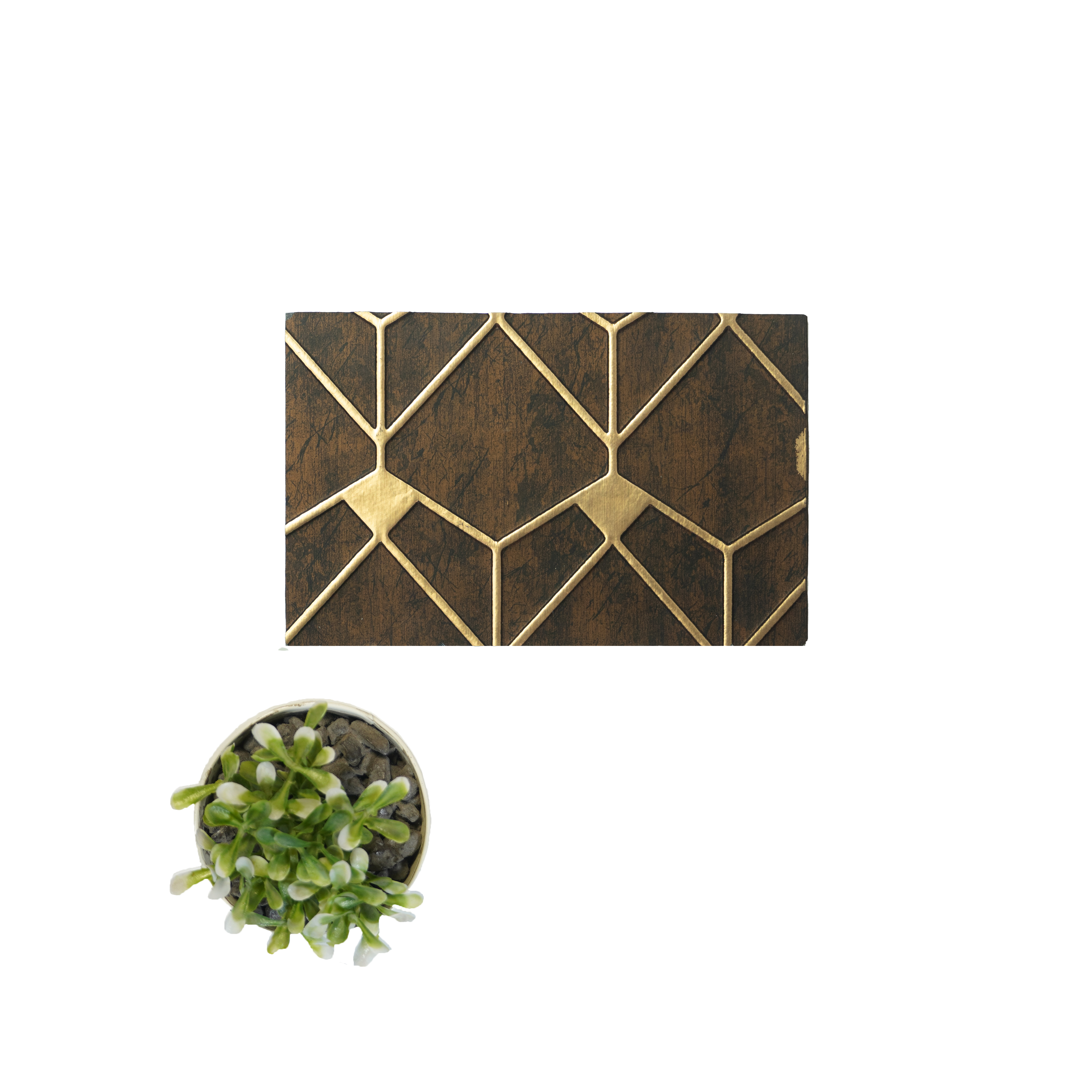 Brown Luxury Look Charcoal Decorative Wall Panel PN 05085 8 ft x 2 ft - 4 mm | Suitable for Feature Wall, TV Unit & Living Room | Width is Subjected to 5% Variation