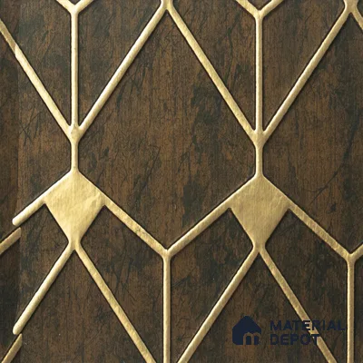 Brown Luxury Look Charcoal Decorative Wall Panel PN 05085 8 ft x 2 ft - 4 mm | Suitable for Feature Wall, TV Unit & Living Room | Width is Subjected to 5% Variation
