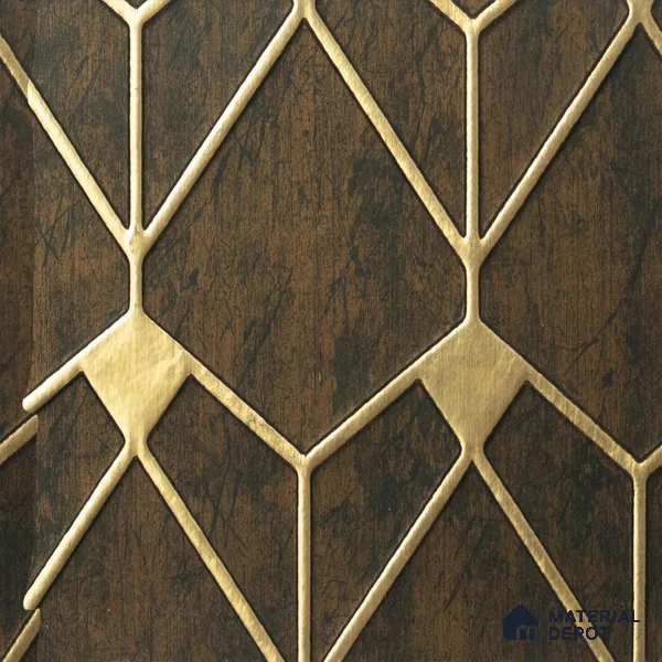 Brown Luxury Look Charcoal Decorative Wall Panel PN 05085 8 ft x 2 ft - 4 mm | Suitable for Feature Wall, TV Unit & Living Room | Width is Subjected to 5% Variation